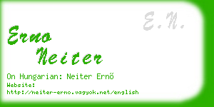 erno neiter business card